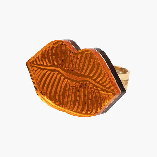 Rijkje Jewelry | Ring Kiss Me in oranje