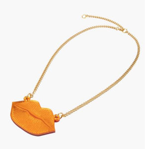 Rijkje Jewelry | Ketting Kiss Me in oranje