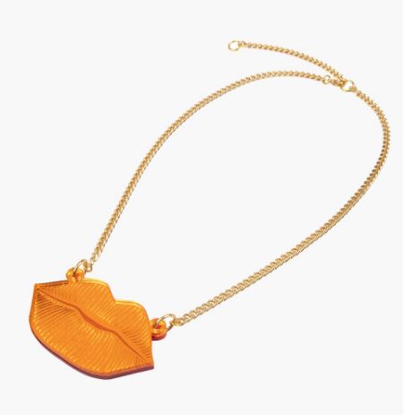 Rijkje Jewelry | Ketting Kiss Me in oranje