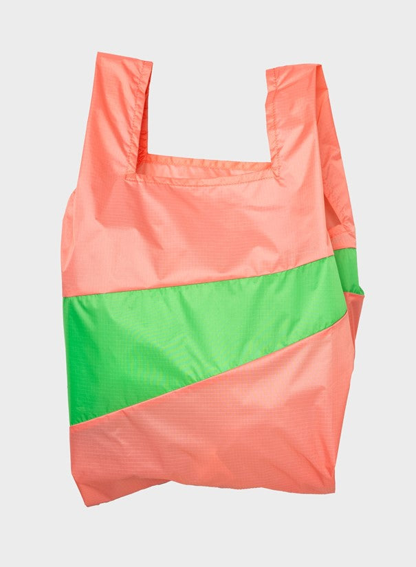 Susan Bijl | The New Shopping Bag Large Coral & Greenscreen