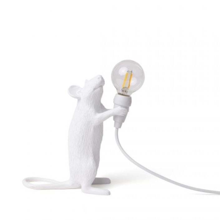 Rationalisatie Slepen Lift Seletti | Muis mouse lamp USB staand wit | Kunst Centrum Haarlem