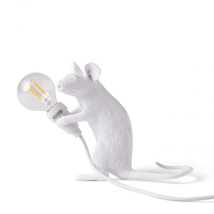 Seletti | Muis lamp USB zittend wit