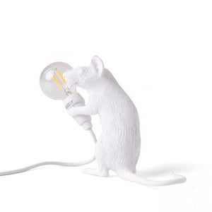 Seletti | Muis lamp USB zittend wit